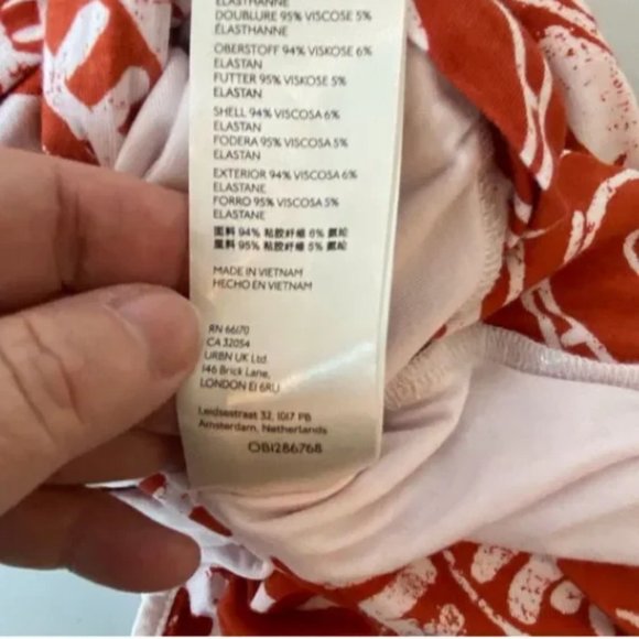 3for$40🤑 Like New! - Anthropologie Bodhi Red Print Tie Waist Blouse - XL - Picture 6 of 8